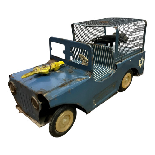 Rara vecchia litografia blu
